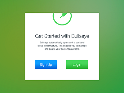 Bullseye Welcome Screen app bullseye welcome