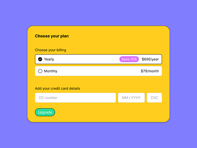Rate payment block color design figma finance input interface payment plan ui website