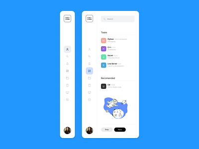 Code learn - Sidebar Design for Mobile App