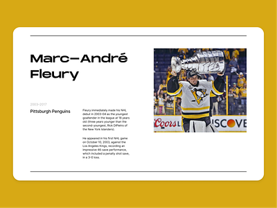 NHL Pittsburgh Penguins history long read about grid history hockey interface long read minimalism nhl stanley cup ui webdesign