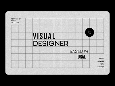 Portfolio main screen grid minimal portfolio typography ui ux web webflow website