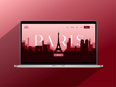 Mockup landing page for carsharing in Paris adobe illustrator design graphic design illustration web website wine color