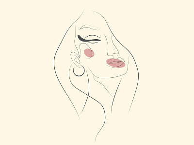 Illustration for a beauty salon adobe illustrator beauty design graphic design illustration lineart vector