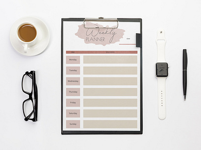 Weekly planner adobe illustrator design graphic design illustration training vector