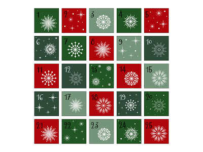 Advent calendar with snowflakes. The Christmas calendar. adobe illustrator design graphic design illustration tradition vector
