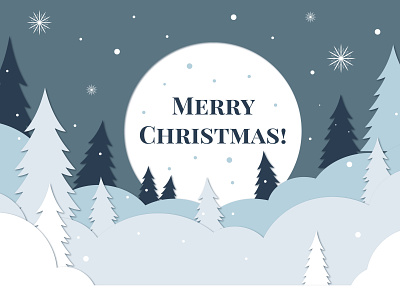 New Year's card. Merry Christmas. Cut paper style. adobe illustrator design graphic design illustration inscription vector