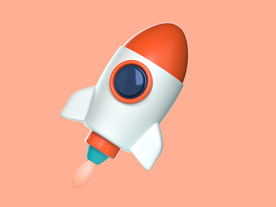 Rocket 3d 3dillustration blender blender3d design illustration