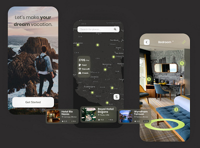 Travel App app applicationdesign applications design graphic design ios mobile ui