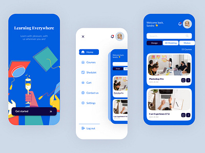 E-learning app applicationdesign applications branding design graphic design ios mobile ui