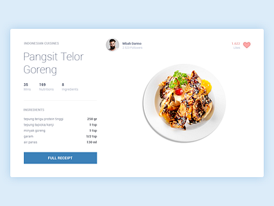 Mockup Food Receipt app clean food mockup receipt recipes showcase ui ux