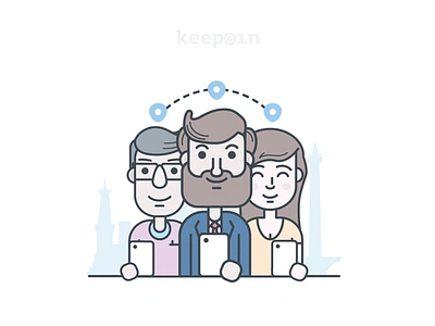 Keepoin Teaser avatar character chat illustration intro team work