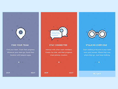 Keepoin Onboarding Alt android app chat icon illustration mobile onboard onboarding place team ui welcome