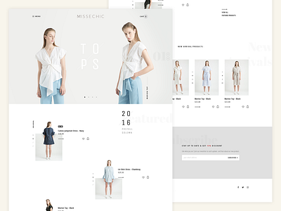 Missechic Fashion Ecommerce clean e commerce ecommerce fashion shop site store ui web