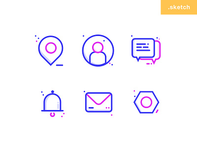 Icon Challenge chat clean freebies icon mail notification place sketch vector