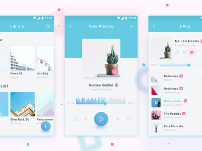 Music Player App - Light android app clean dailyui minimal music play player simple ui ux