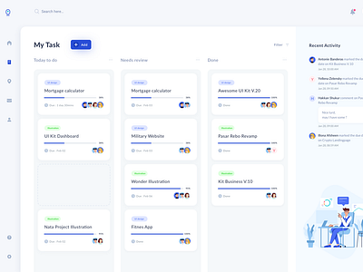 Remoteen Kanban by Rian Darma for Pixelz on Dribbble