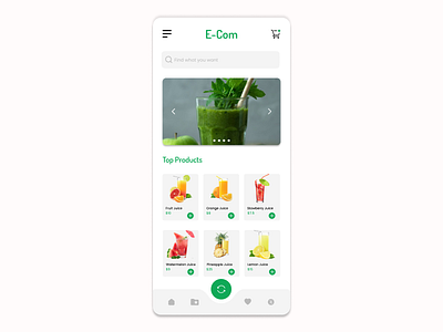 Online Juice store UI app ui ux