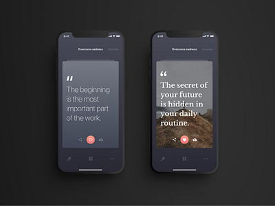 Motivation Quotes App app apple application dark dark mode ios ios app mobile motivation quotes ui ui ux ui design ux ux design