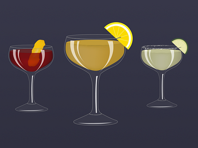 Coupe Cocktails from the Mixologist Sticker Pack