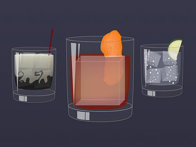 Rocks drinks from the Mixologist Sticker Pack