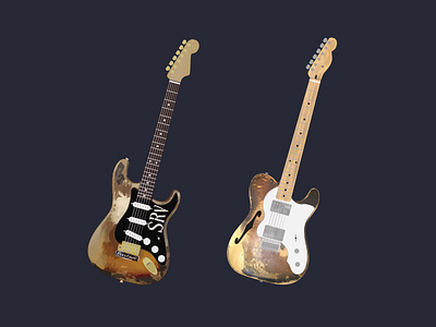 A Couple of Signature "Worn and Weathered" Guitars