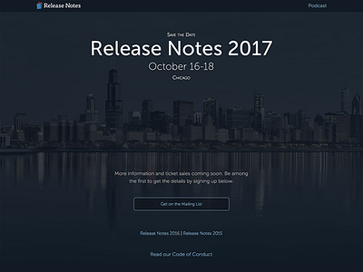 Release Notes 2017 Teaser Site
