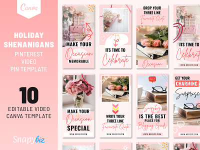 Holiday shenanigans Video Pinterest Template - Snapybiz