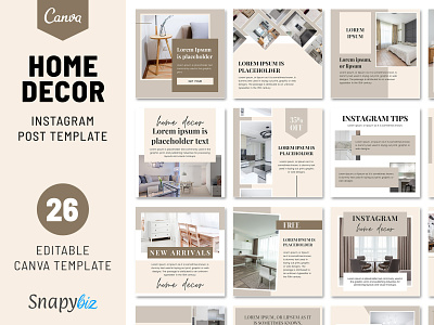 Home Decor Instagram Post Template - Snapybiz bali home decor best instagram presets 2021 best pastel business influencers decor company home addition contractors home decor canva home influencer home remodeling services house name signs influencer lightroom preset instagram preset magnolia home decor
