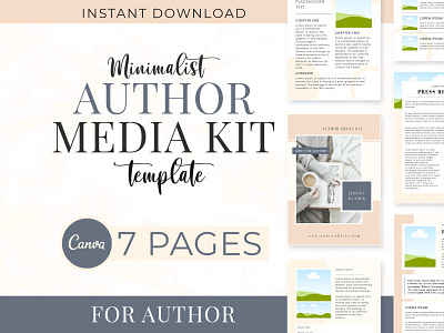 Minimalist Autor Media Kit Template - Snapybiz press kit template