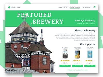 Landing Page - DailyUi - Day003 beer brew dailyui ecommerce landing landing page ui