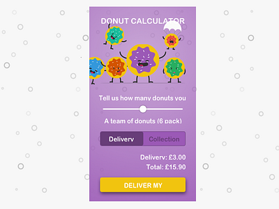 Calculator - DailyUi - Day004 004 calculator donut donuts smile uidaily