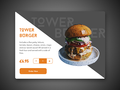 E-Commerce shop - DailyUI - Day012 012 burger dailyui day012 ecommerce landing page tower ui