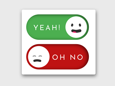 On/Off Switch - Daily UI - Day015 015 daily dailyui oh no switch ui yeah