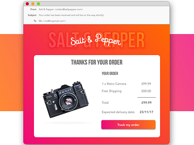 Email Receipt - DailyUI - Day017