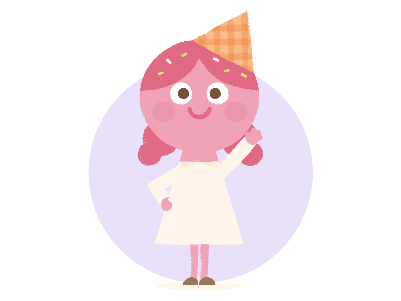Sally Sprinkles icecream design illustration character cute