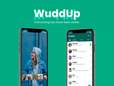 WuddUp - Social Media App branding ui