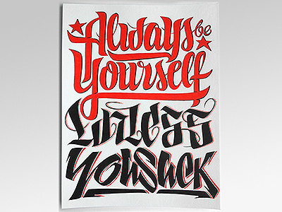 Allways be yourself hand lettering