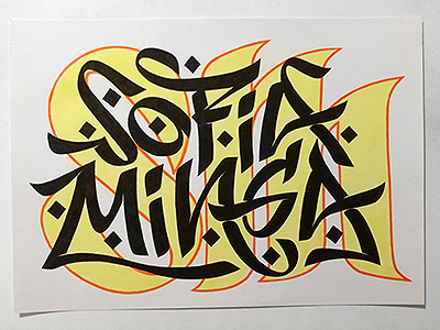 Sofia Minga hand lettering