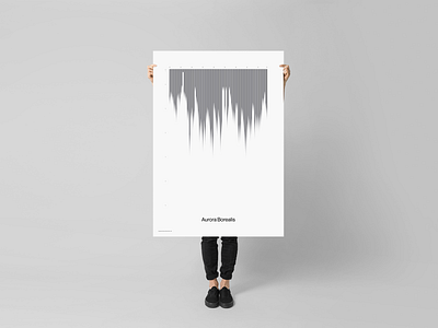 Aurora Borealis (White Version) art print dataviz design illustration poster typography