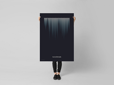 Aurora Borealis (Black Version) art print data dataviz design illustration poster typography