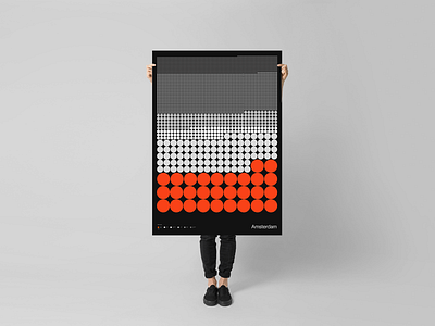 Mokum — The city of Amsterdam art print data dataviz design illustration poster typography
