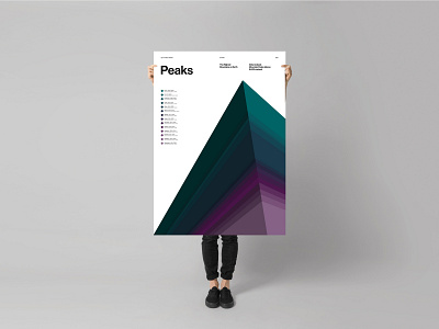 14 Highest Mountains in the World art print data dataviz design graphic design illustration poster typography
