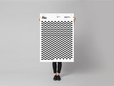 Rio de Janeiro — Copacabana (2022) art print data dataviz design graphic design illustration poster typography wallart