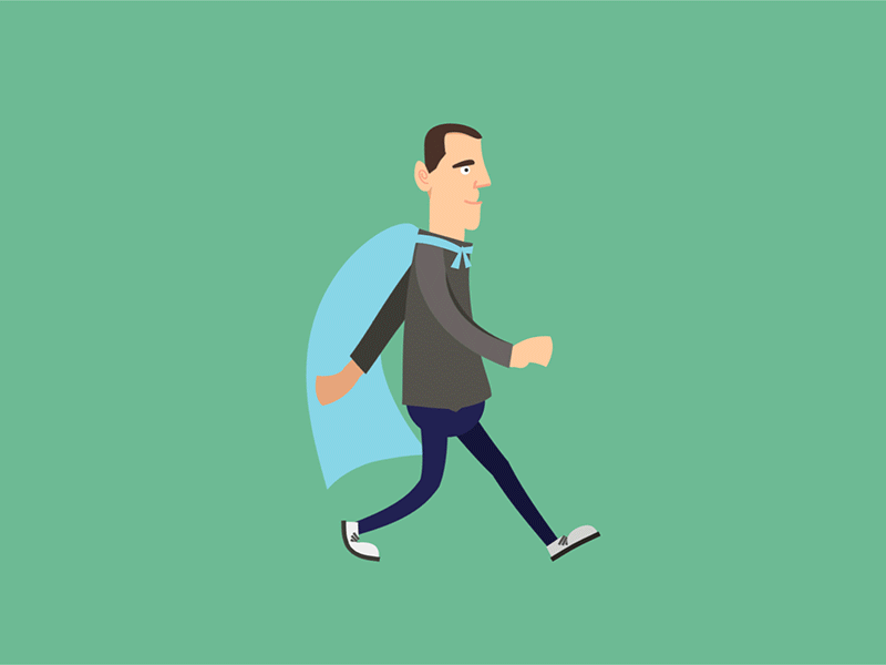 Walking guy animation character animation guy motion motion graphic super hero walk welcome