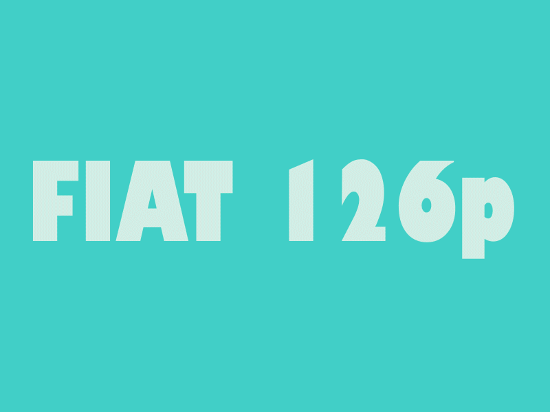 Fiat 126p version with title after effects car motion graphic