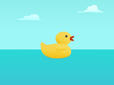 Suprise after effects animation elephant motion graphic sea yellow duck