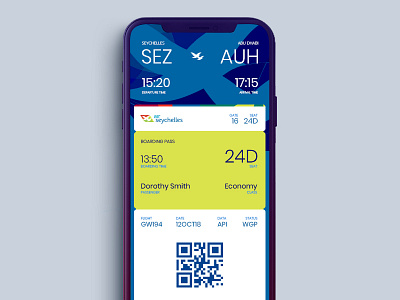 DailyUI#24 Boarding Pass