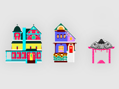 WIP Houses altar concept art game asset house pixel art victorian witch