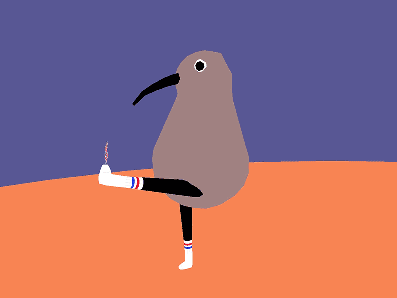 Kiwi kicks butt 🔥 by Marion Laillé on Dribbble