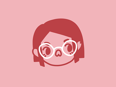 New cutie ⭐ 2d avatar character concept cute girl glasses illustration pink